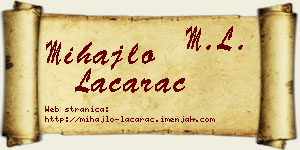 Mihajlo Laćarac vizit kartica